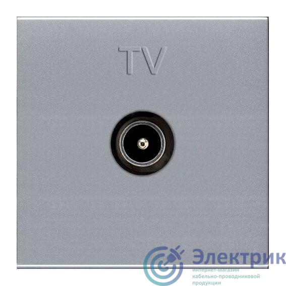 Механизм розетки TV 2мод. Zenit простой серебр. ABB 2CLA225070N1301