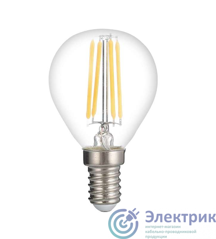 Лампа светодиодная филаментная PLED OMNI 8Вт G45 3000К тепл. бел. E14 230В/50Гц FR JazzWay 5021457