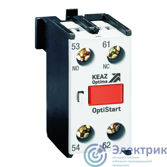 Блок контактный OptiStart K-FX-1011 фронтал. 1НО+1НЗ для F-09..(A)F-150 и FR КЭАЗ 335320