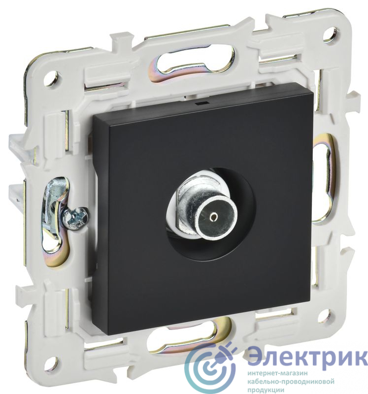 SK-A10-O-K02 | Розетка TV оконечная SKANDY SK-A12Bl черн. IEK