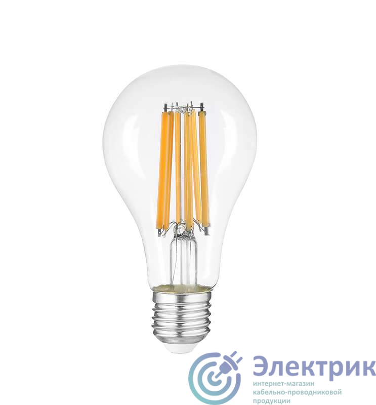 Лампа светодиодная филаментная PLED OMNI 15Вт A65 4000К нейтр. бел. E27 230В/50Гц CL JazzWay 5021969