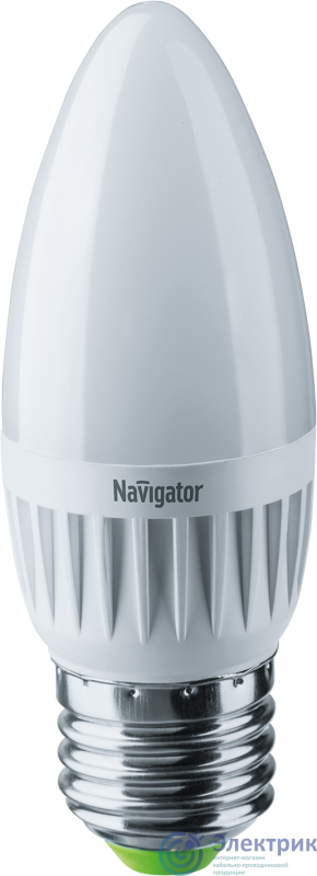 Лампа светодиодная 94 493 NLL-C37-7-230-2.7K-E27-FR 7Вт свеча 2700К тепл. бел. E27 500лм 176-264В Navigator 94493