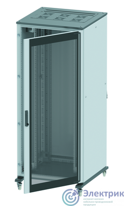 Шкаф напол. 47U 800х1000 передняя дверь-стекло; задняя глухая дверь; крыша укомплектована вводом и заглушками DKC R5IT4781GS