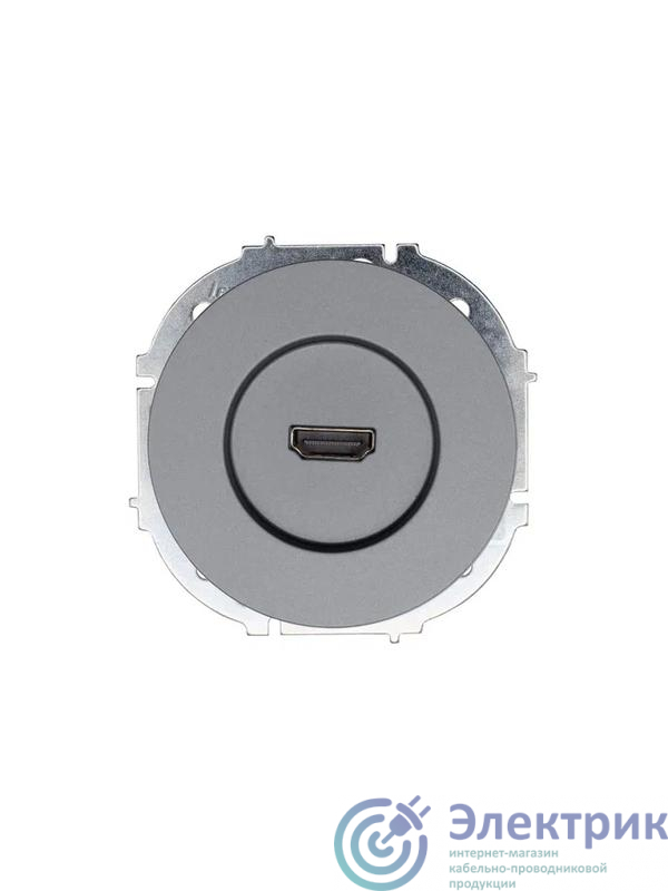 743-7488-203 | Розетка HDMI 1-м СП OSEN механизм сер. матов. LEZARD