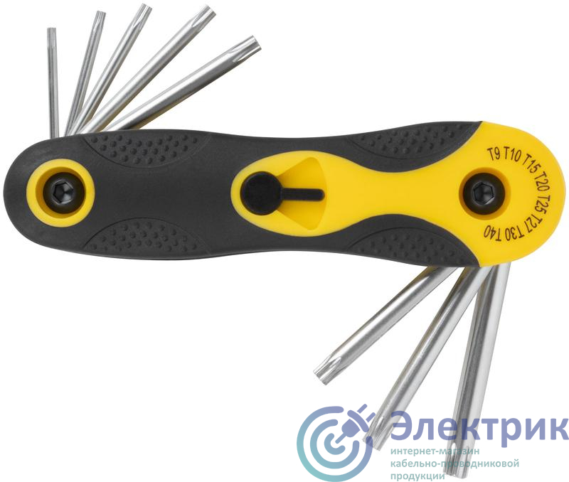 64016 | Ключ TORX T9-T40 складной CrV (уп.8шт) FIT