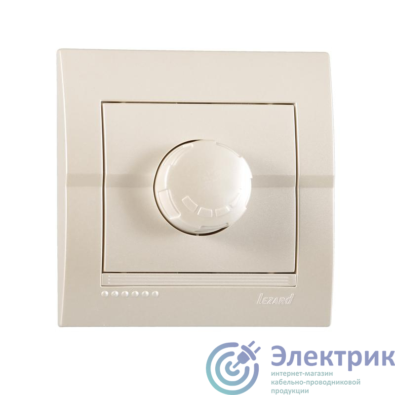 Светорегулятор СП 1000Вт Deriy жемчуж./бел. метал. LEZARD 702-3030-157