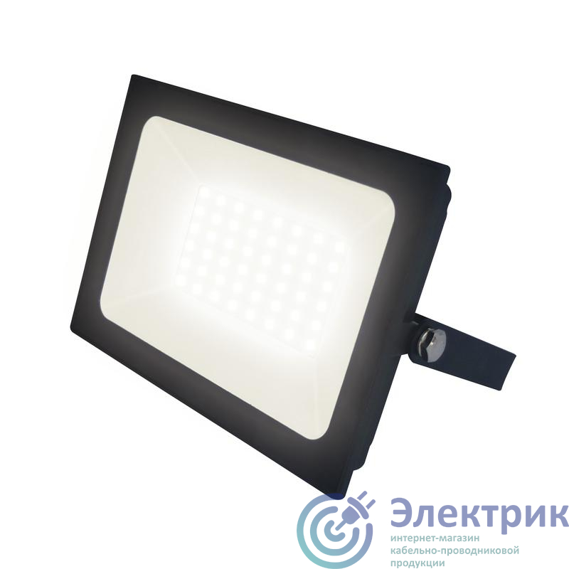 UL-00007733 | Прожектор светодиодный ULF-F21-50W/3000K IP65 200-250В BLACK теплый бел. свет 3000К. черн. Uniel