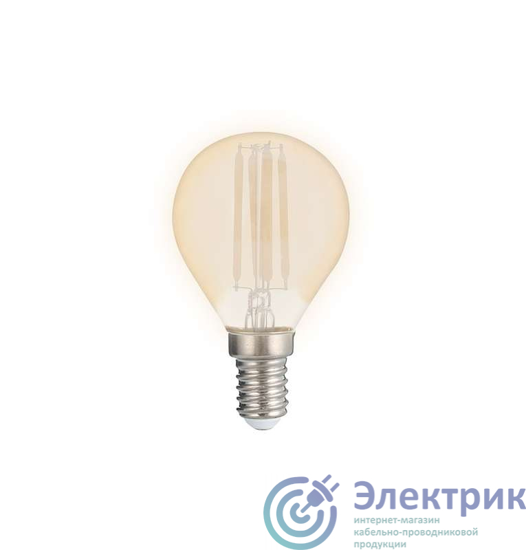 Лампа PLED OMNI G45 6Вт E14 4000К Gold 230/50 JazzWay 5021273