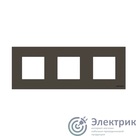 Zenit Рамка 3 поста антрацит