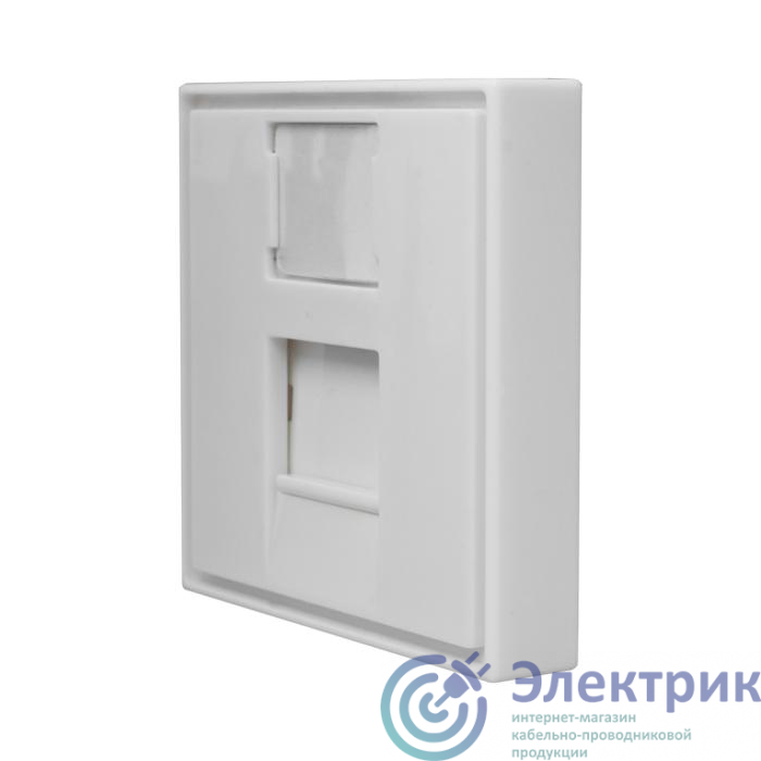 10-0304 | Панель лицевая 1 порт 45х45 Keystone шторка SUPRLAN