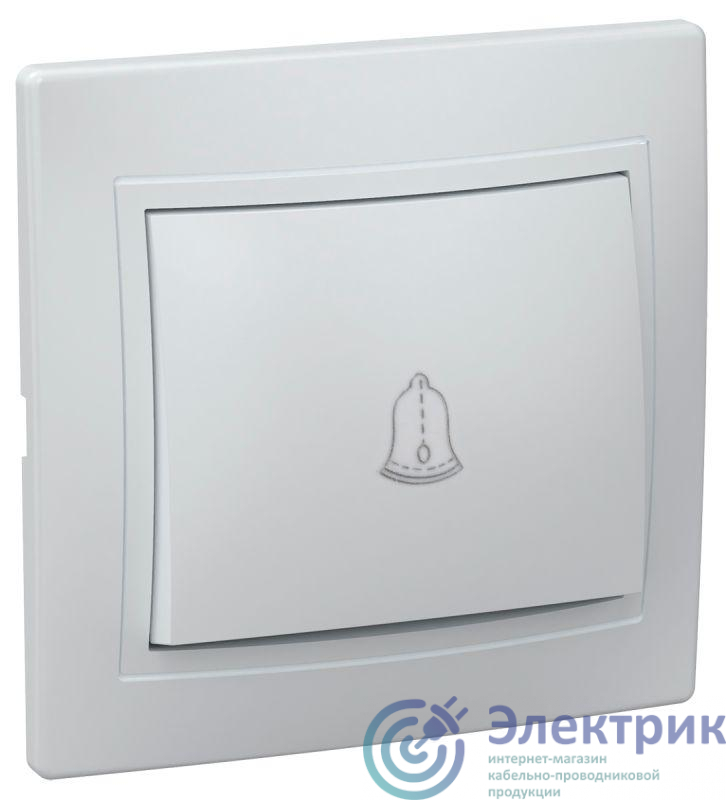 Выключатель кнопочный 1-кл. СП Кварта 10А IP20 ВСк10-1-0-КБ бел. IEK EVK13-K01-10-DM