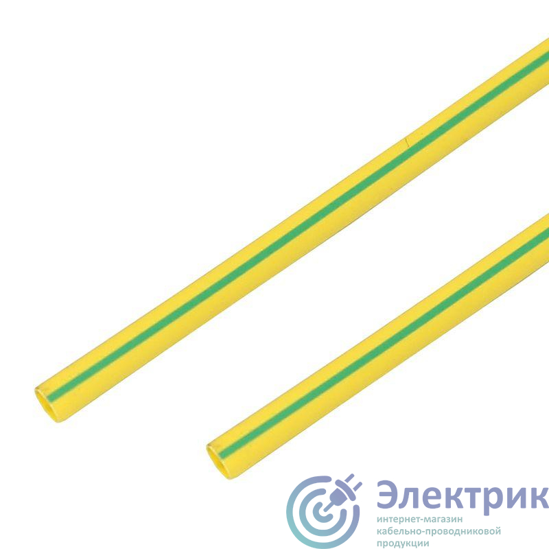 Трубка термоусадочная 25/12.5мм желт./зел. 1м (уп.10шт) PROCONNECT 55-2507