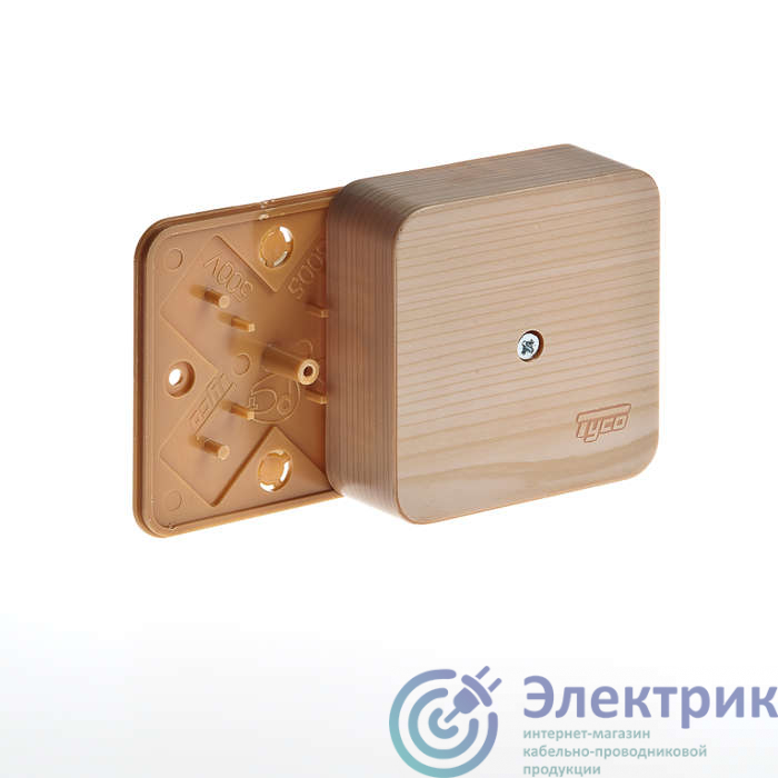 Коробка универсальная для кабель-каналов 80х80х25 сосна (светл. основа) IP40 Ruvinil 65005-27М