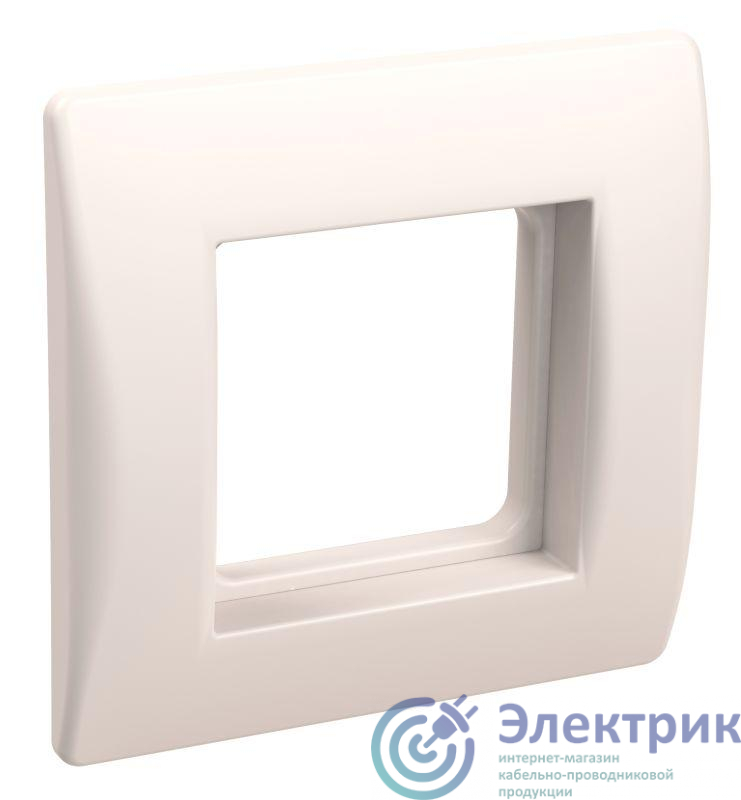 Рамка 1-м 2мод. с суппортом для коробок КМКУ бел. IEK CKK-40D-RSK2-K01