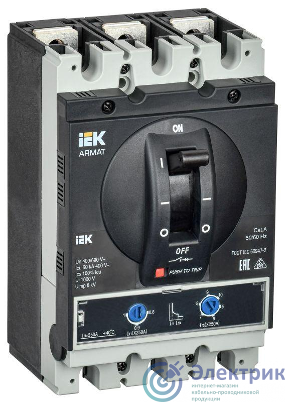 Фото IEK AR-MCCB-3G-050-0250A-ATUC