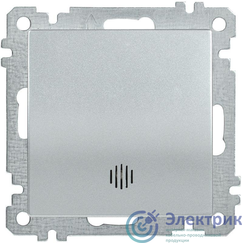 Выключатель 1-кл. СП Bolero ВС10-1-1-Б 10А IP20 с индикацией механизм серебр. IEK EVB11-K23-10