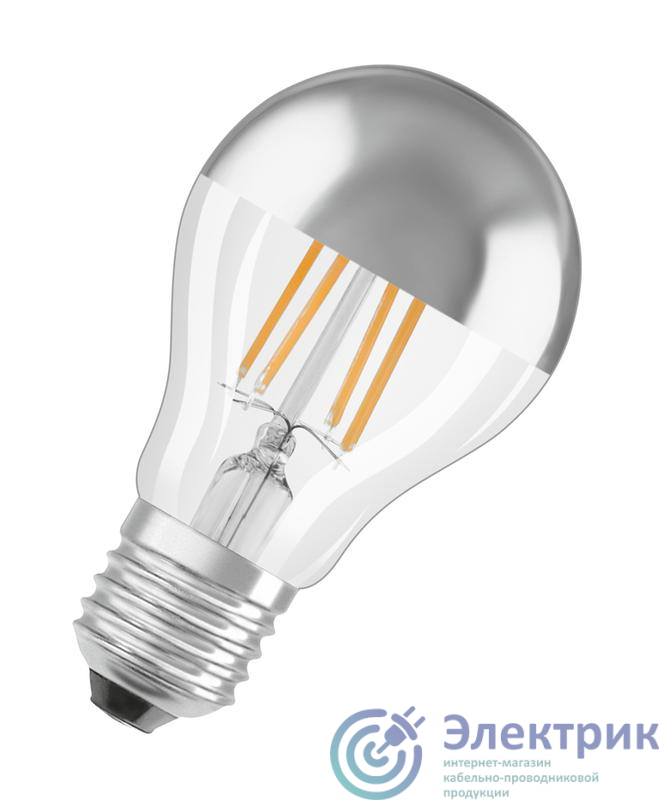 Лампа светодиодная филаментная Retrofit A 4Вт (замена 35Вт) прозр. 2700К тепл. бел. E27 400лм угол пучка 300град. 220-240В OSRAM 4058075435322