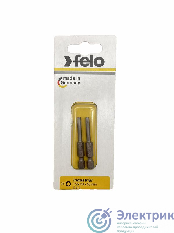 03620536 | Бита Е6.3 TX20х50 Industrial (блист.2шт) FELO