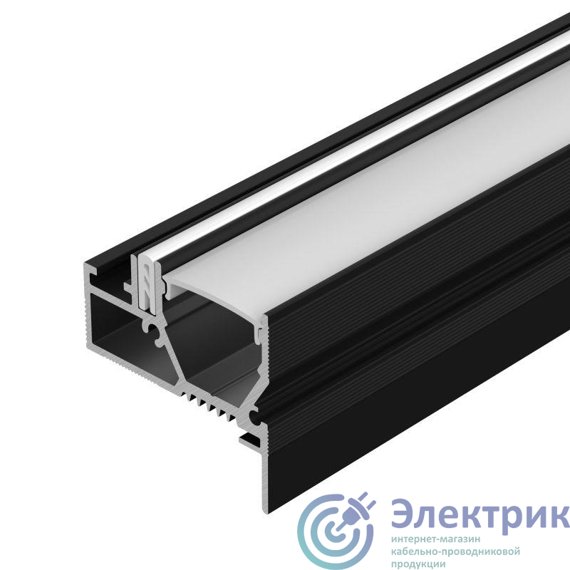 042947 | Профиль STRETCH-20-WALL-D-SIDE-2000 BLACK L2000 алюм. Arlight