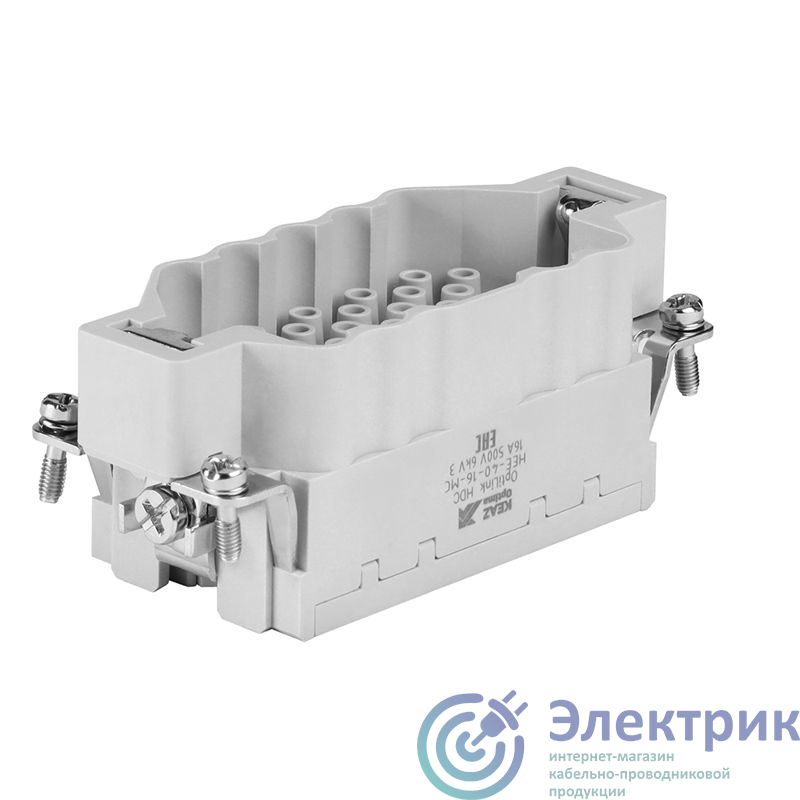 352242 | Вилка OptiLink HDC-HEE-40-16-MC-(0.14-4.0) 500В КЭАЗ