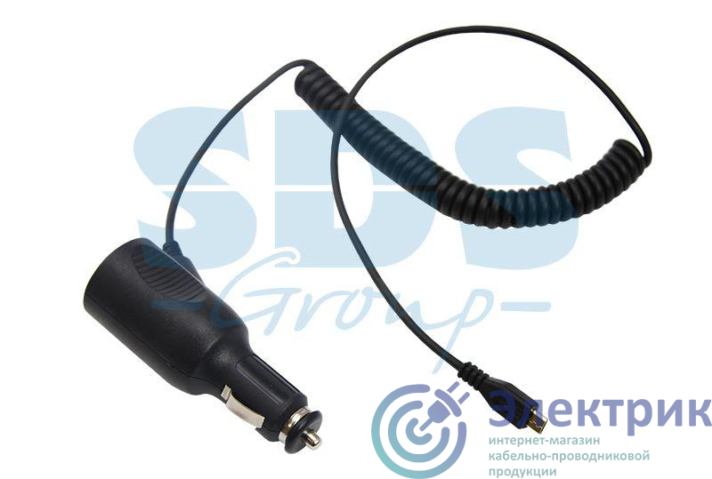 Автозарядка с индикатором microUSB (АЗУ) (5В 2000мА) шнур спираль до 2м Rexant 16-0243