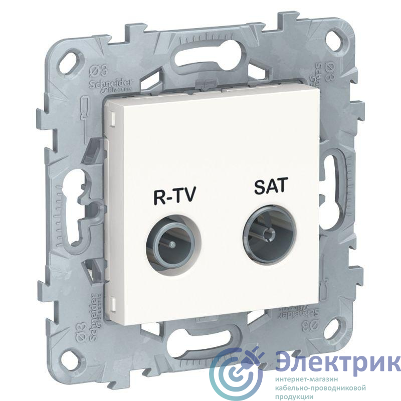 Механизм розетки R-TV/SAT UNICA NEW проходная бел. SchE NU545618
