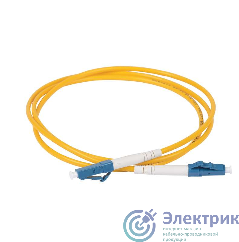Патч-корд оптический коммутационный соединительный для одномодового кабеля (SM); 9/125 (OS2); LC/UPC-LC/UPC; одинарного исполнения (Simplex); LSZH (дл.1м) ITK FPC09-LCU-LCU-C1L-1M