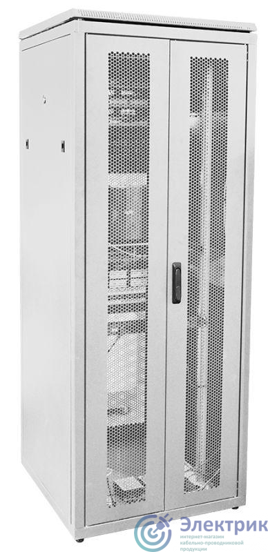 Шкаф сетевой LINEA N 47U 800х800мм распашная перф. передняя дверь задняя перф. сер ITK LN35-47U88-2PP