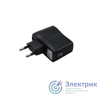 Устройство зарядное сетевое USB 220В (СЗУ) (5В 1000мА) черн. Rexant 16-0239