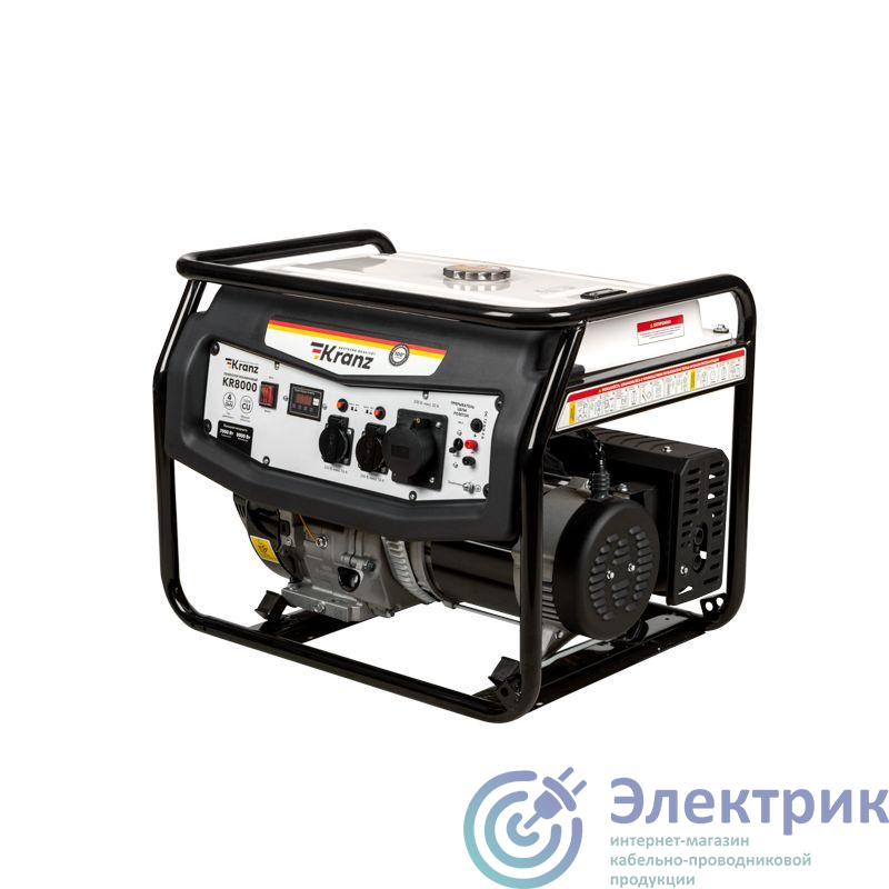 KR-16-1137 | Генератор бензиновый KR8000 8кВт 230В 25л ручной старт KRANZ 