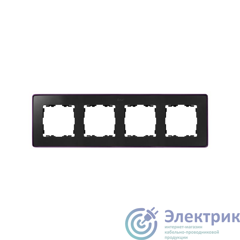 8201640-251 | Рамка 4-м Simon82 Detail графит; основание фиол. Simon