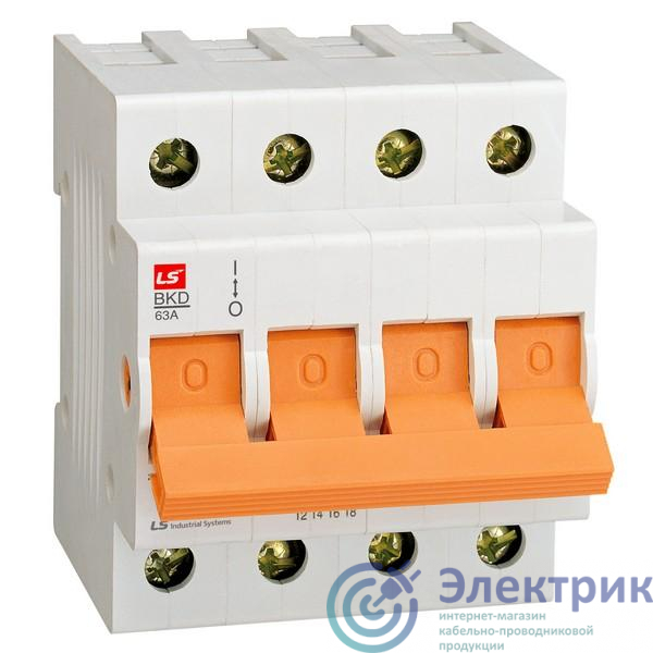 061403698B | Выключатель-разъединитель BKD 4п 63А LS Electric