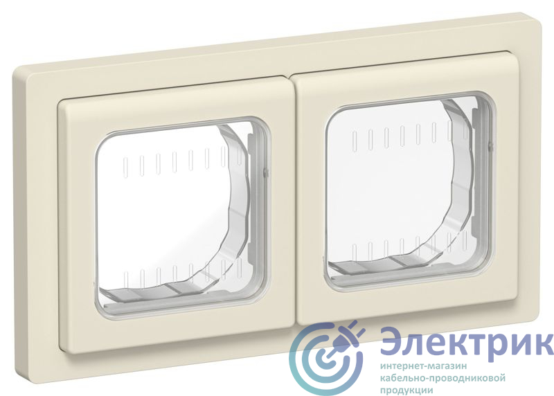 FI-M20-32-55-K86 | Рамка 2-м СП FLITE Рпро-2-55-ФлСл IP55 сливочный IEK 