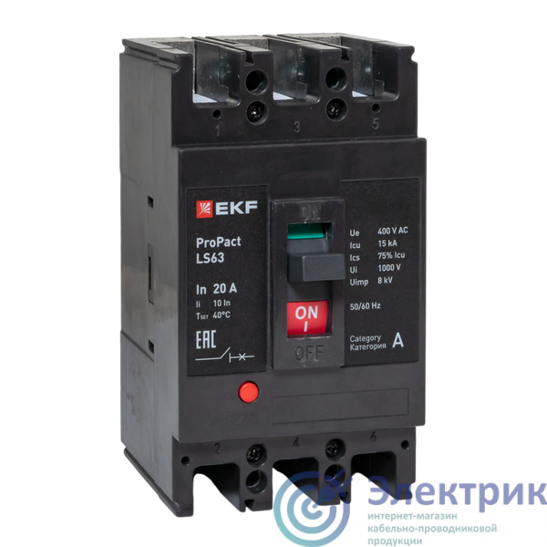 Фото EKF mccb-63-15-3-20-ls