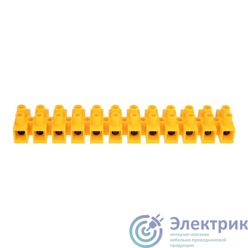 Колодка клеммная винтовая KВ-40 25-40 ток 100А полиэтилен желт. (уп.10шт) Rexant 07-5040-3