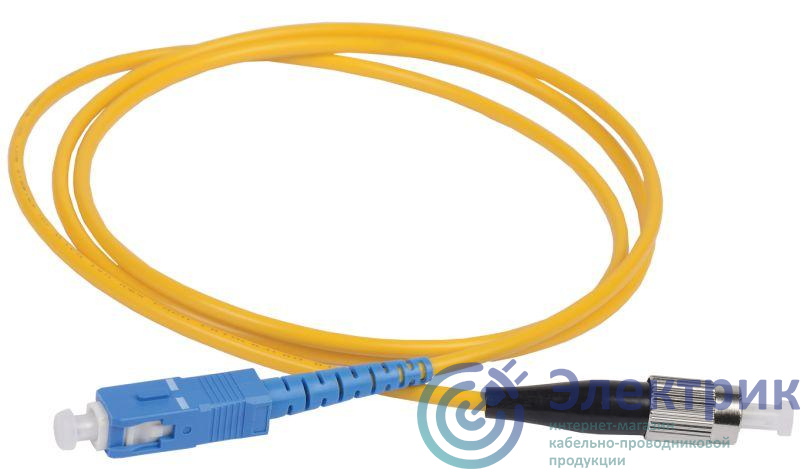 Патч-корд оптический коммутационный переходной для одномодового кабеля (SM); 9/125 (OS2); SC/UPC-ST/UPC; одинарного исполнения (Simplex); LSZH (дл.1м) ITK FPC09-SCU-STU-C1L-1M