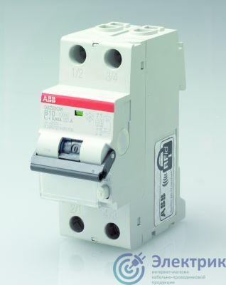 Выключатель автоматический дифференциального тока 2п C 10А 30мА тип A 6кА DS202C 2мод. ABB 2CSR252140R1104