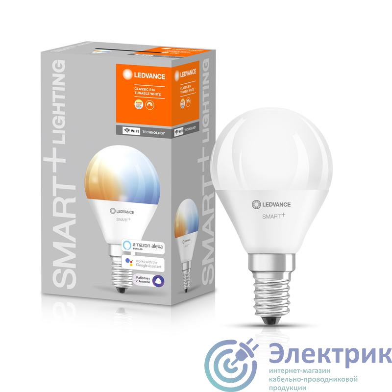 Лампа светодиодная SMART+ WiFi Mini Bulb Tunable White 40 5Вт/2700-6500К E14 LEDVANCE 4058075485617