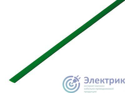Трубка термоусадочная 3.5/1.75 1м зел. REXANT 20-3503
