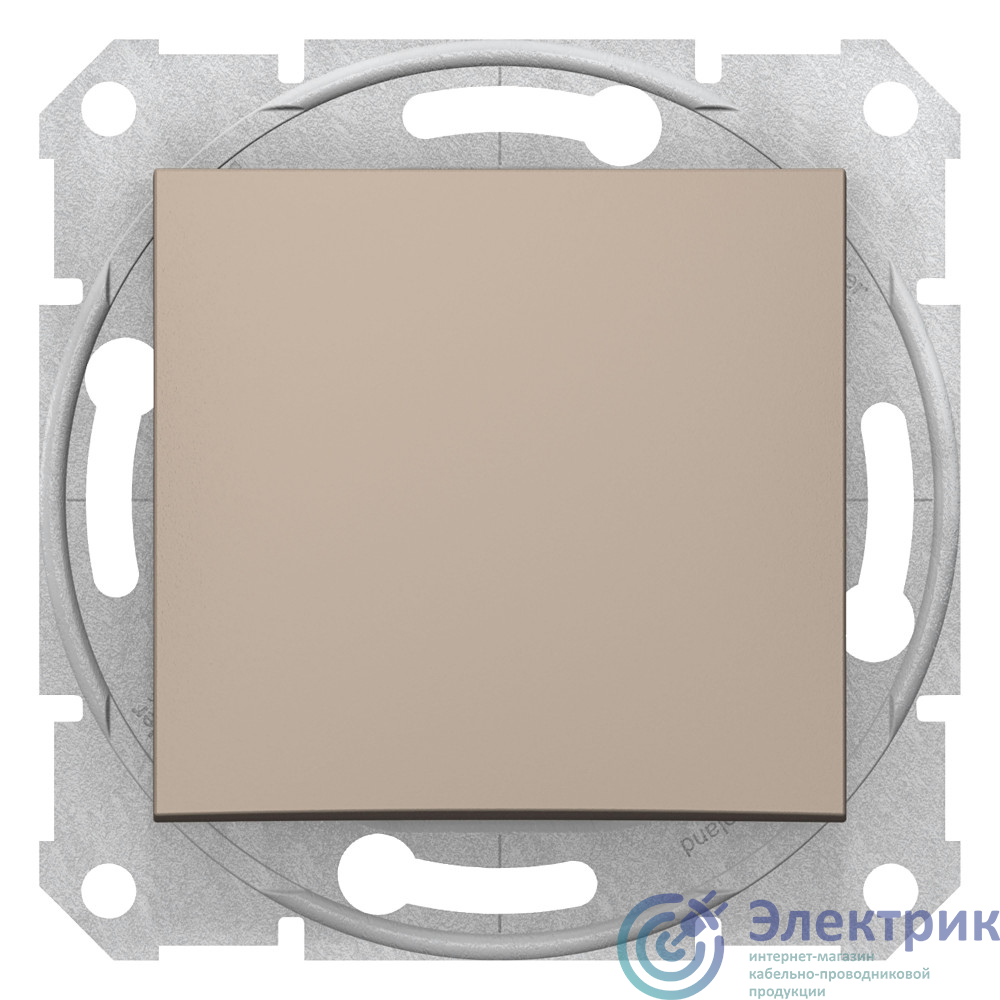 SDN0400168 | Sedna Переключатель одноклавишный в рамку титан сх.6 Schneider Electric