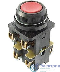 Выключатель кнопочный КЕ-012 У3 исп.4 1з+3р цилиндр IP40 10А 660В красн. Электротехник ET529309