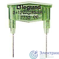 Лампа электрическая 8-12В 15мА зел. Galea Life Leg 775899