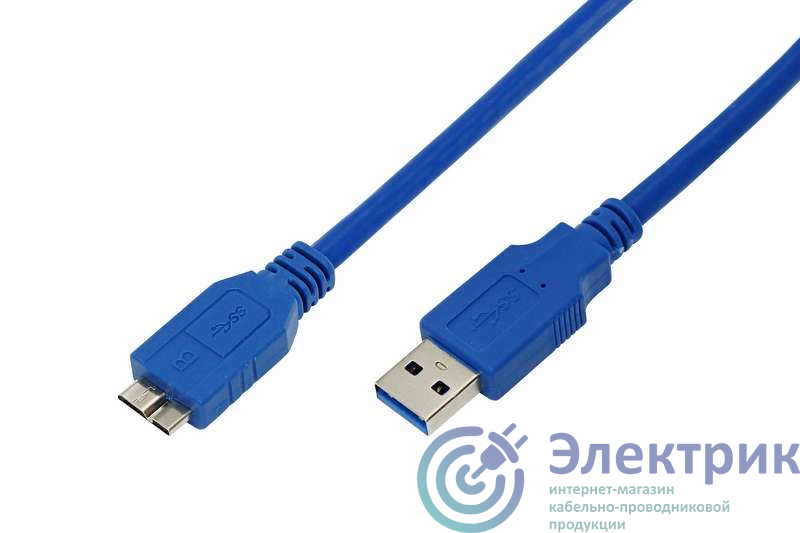 Шнур штекер USB A 3.0 - штекер micro USB 3.0 3м Rexant 18-1636
