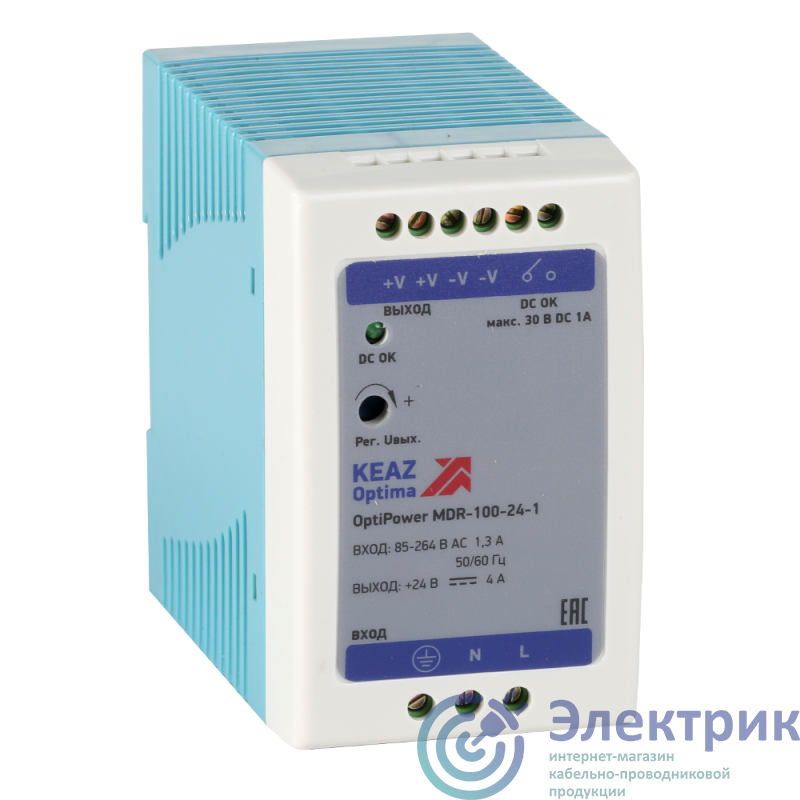 Блок питания OptiPower MDR-100-24-1 КЭАЗ 284542