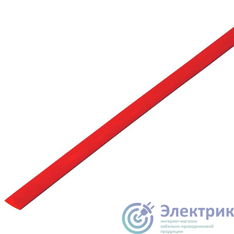 Трубка термоусадочная 6.0/3.0 мм красн. 1м (уп.50шт) PROCONNECT 55-0604