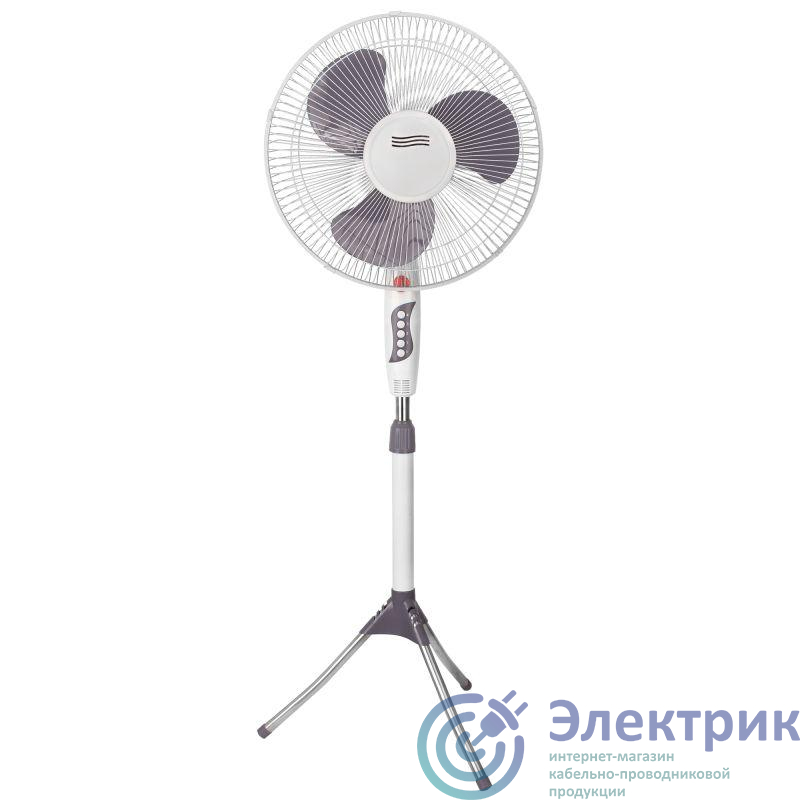 Вентилятор напольный ELX-FS02-C31 45Вт 220-240В 130см 16дюйм сер. с бел. Ergolux 13427