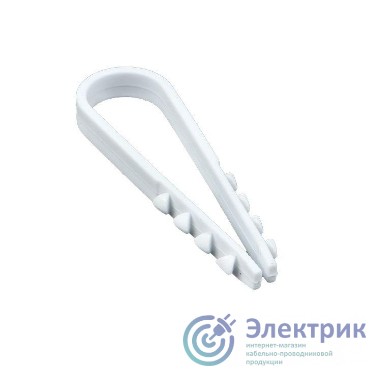 Дюбель-хомут d5-10мм для круглого кабеля бел. (уп.100шт) PROxima EKF plc-ncc-5x10w