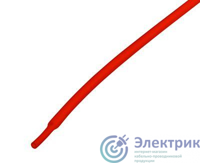 Трубка термоусадочная 2.0/1.0 1м красн. Rexant 20-2004