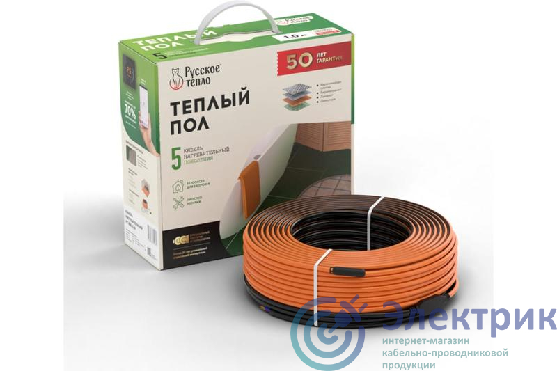 Комплект "Теплый пол" (кабель) РТ-1190-57.0 Русское Тепло 2285248