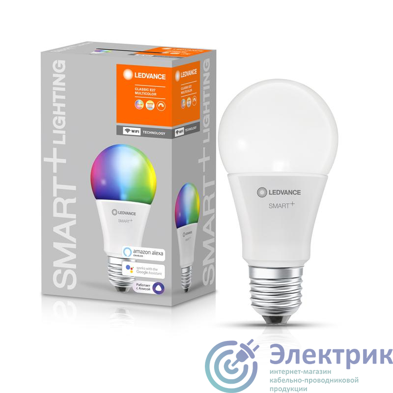 Лампа светодиодная SMART+ WiFi Classic Multicolour 75 9.5Вт/2700-6500К E27 LEDVANCE 4058075485457